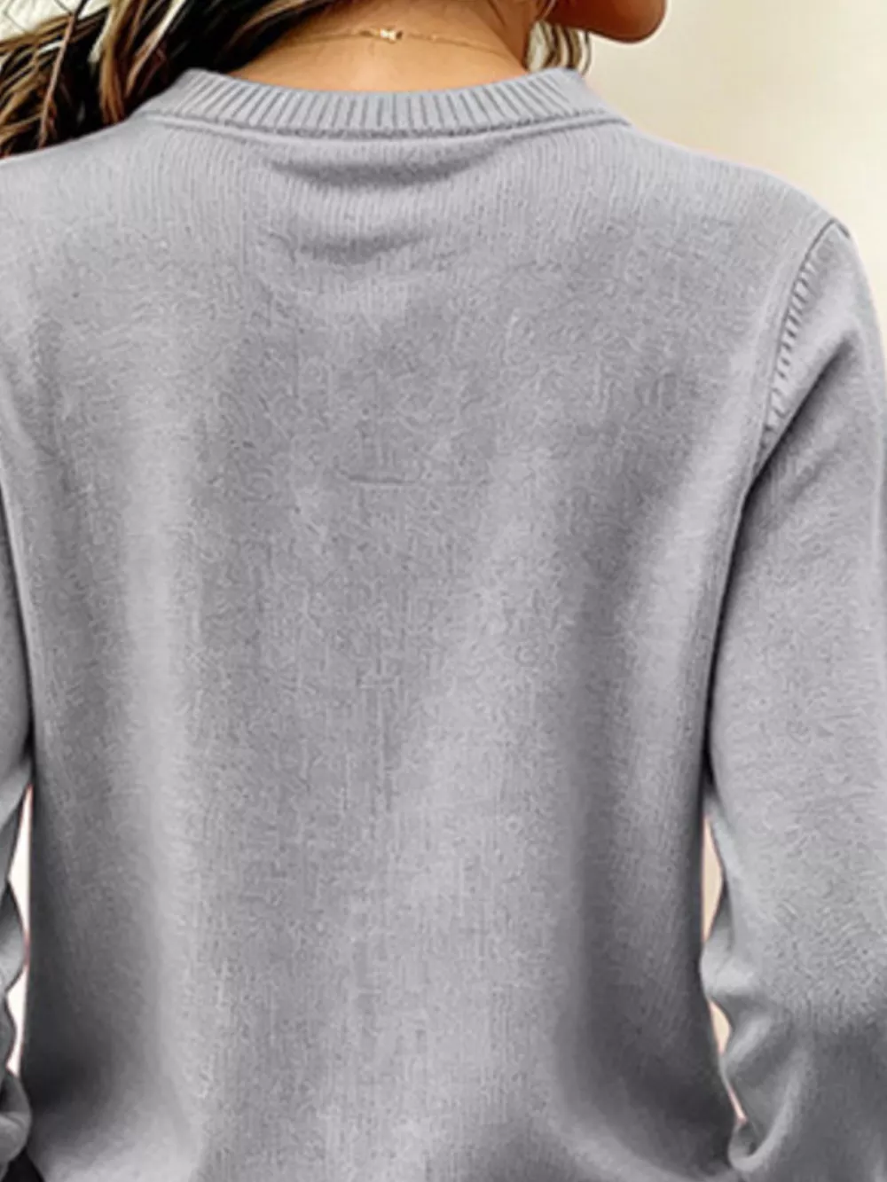 V-Neck Long Sleeve Sweater w, image 11