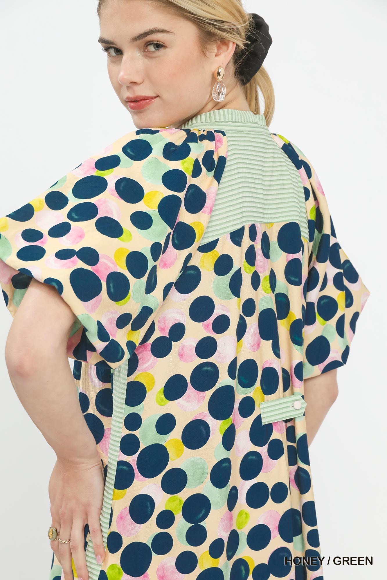 Polka Dot Print Tunic Dress, image 6