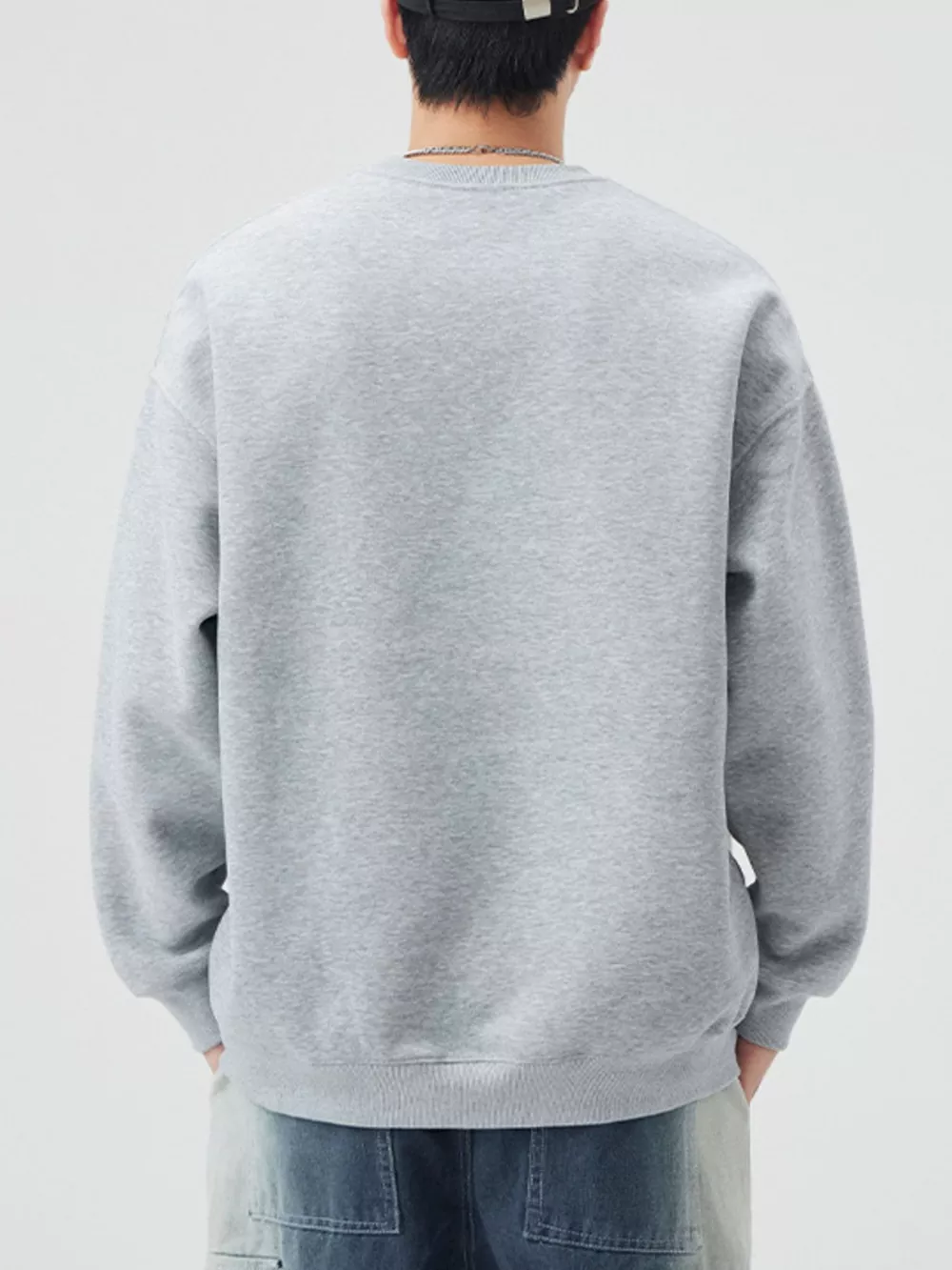 Men's Plus Size Crew Neck Long Sleeve Sweatshirt, image 9