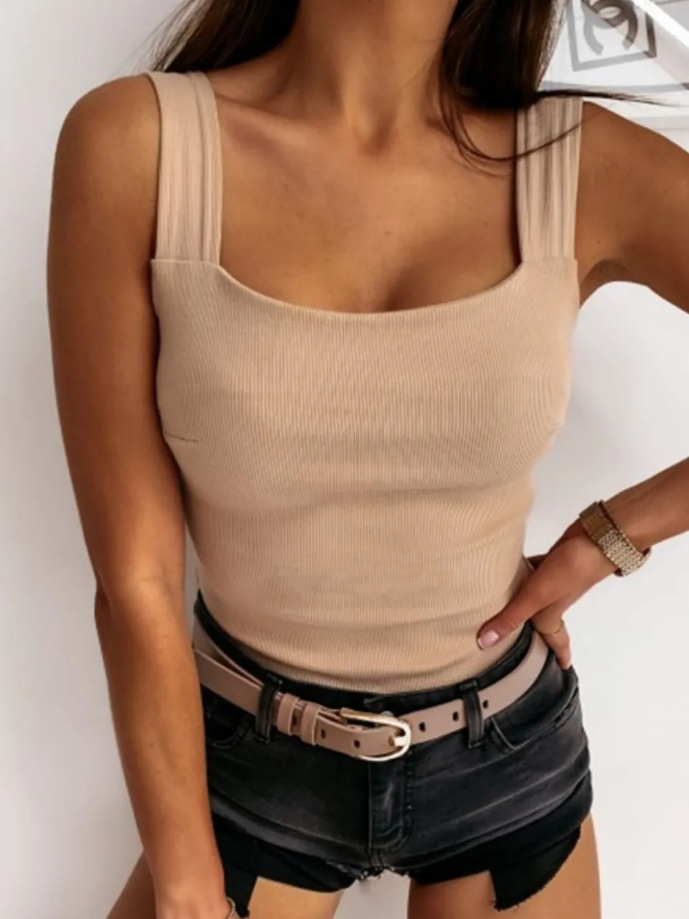Square Neck Wide Strap Tank, image 13