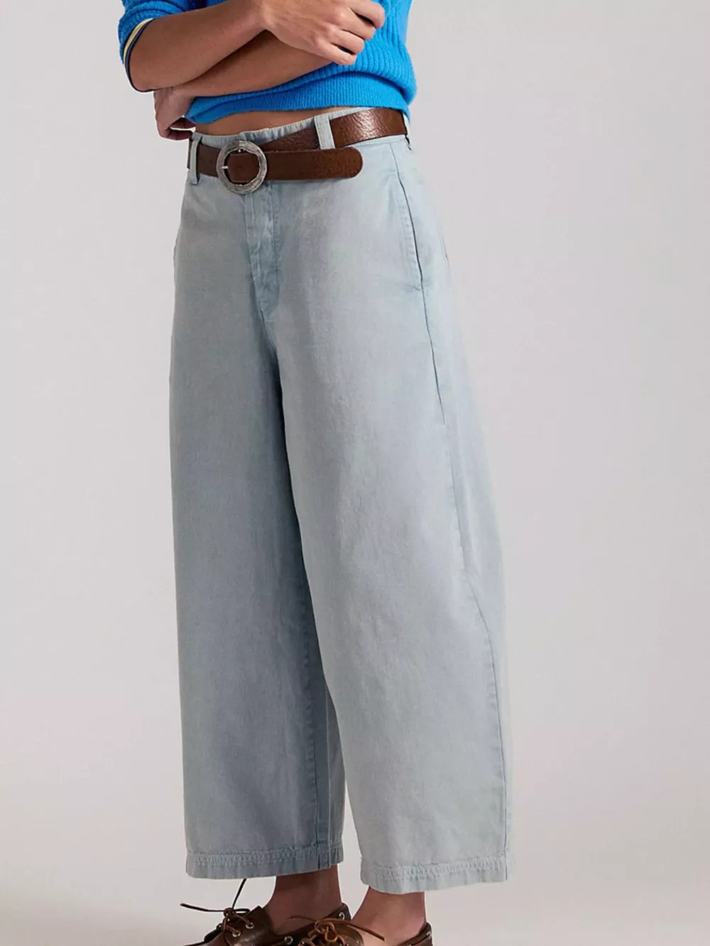 Christmas Outfit Wide-Leg Cropped Jeans, image 19
