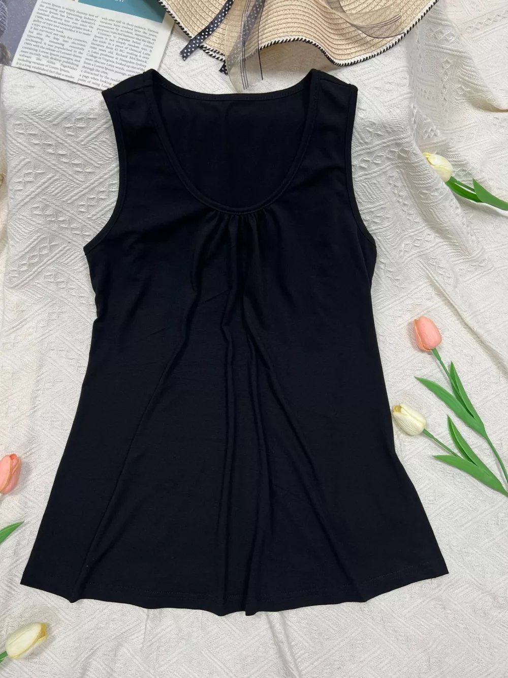 Solid Color Round Neck Tank, image 4