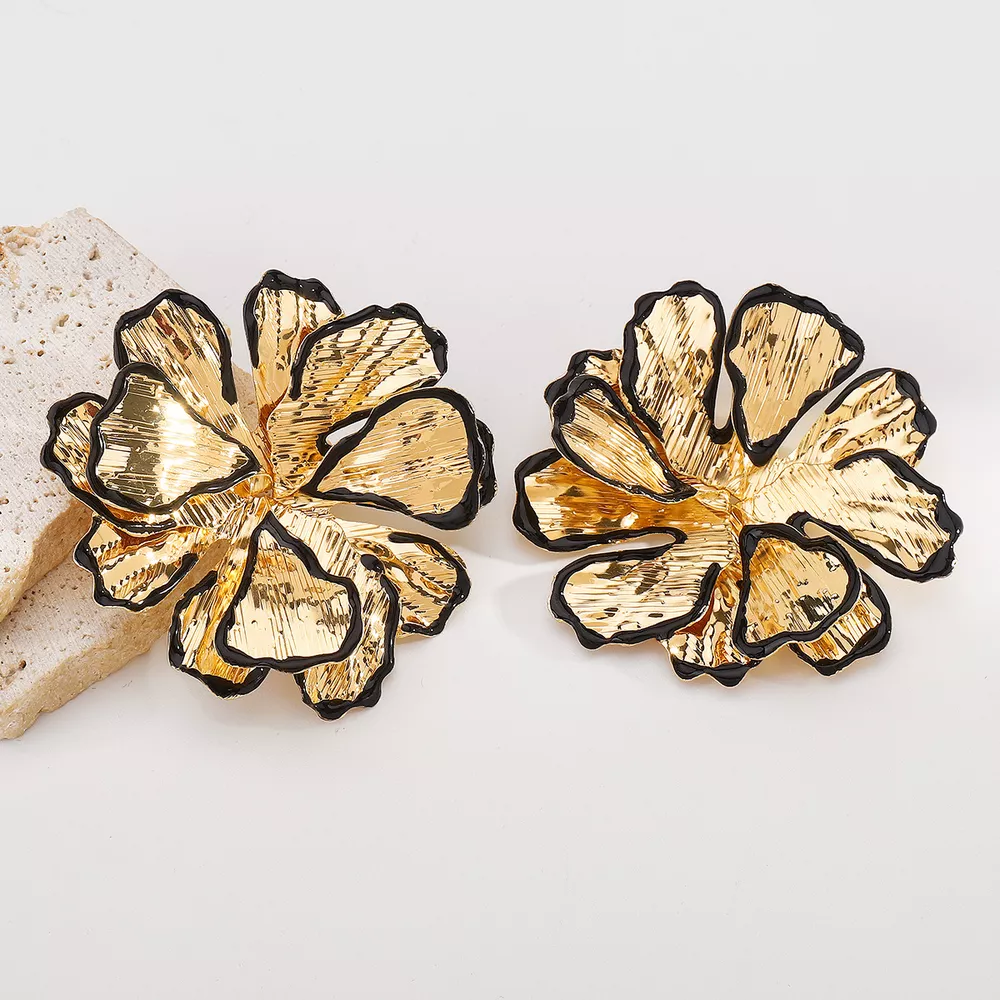 18K Gold-Plated Flower Stud Earrings, image 9
