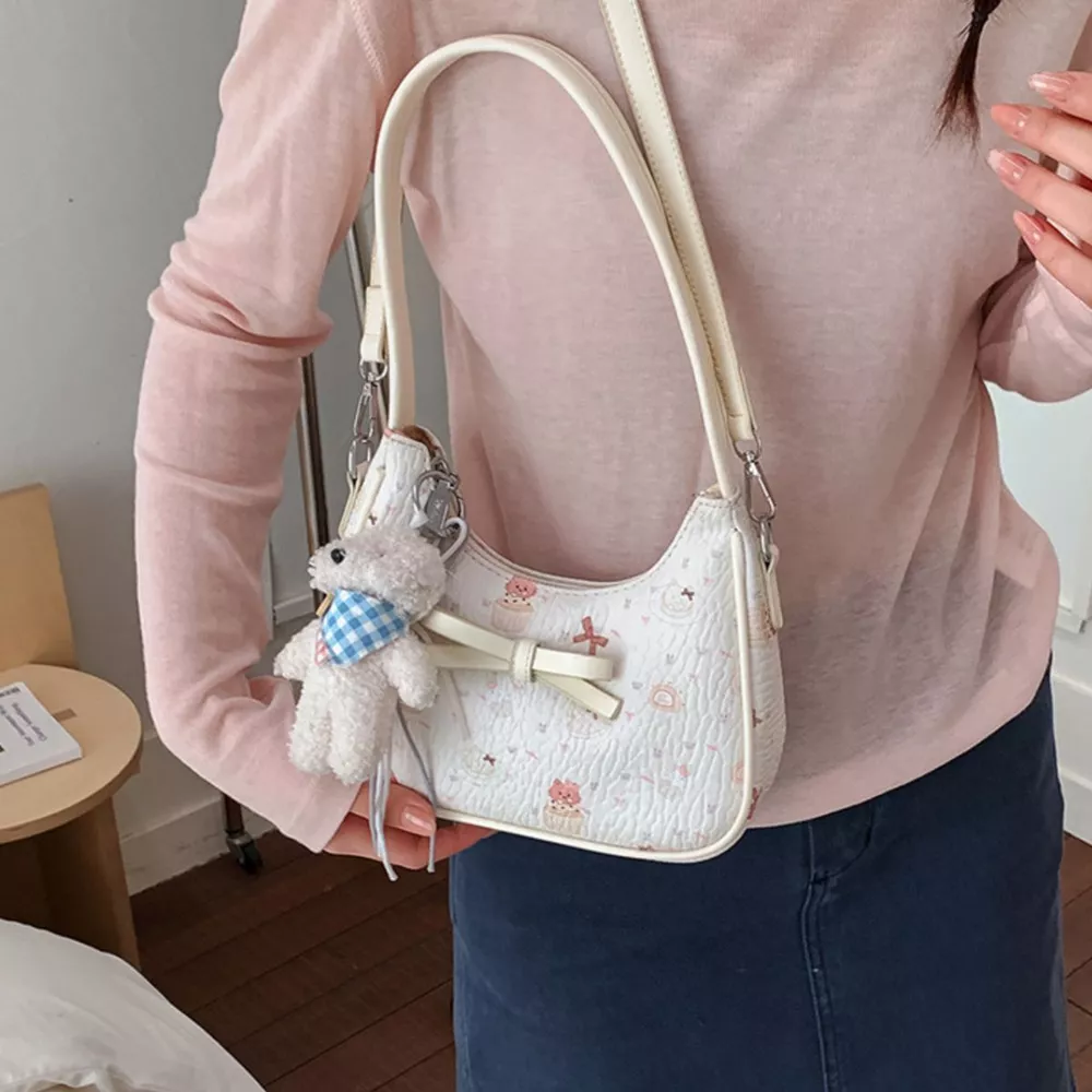 Printed PU Leather Shoulder Bag, image 6