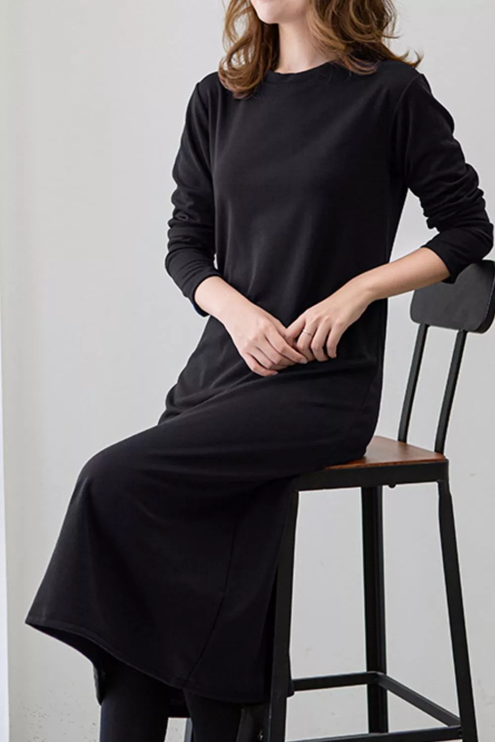 Casual Long Sleeve Midi Dress, image 8