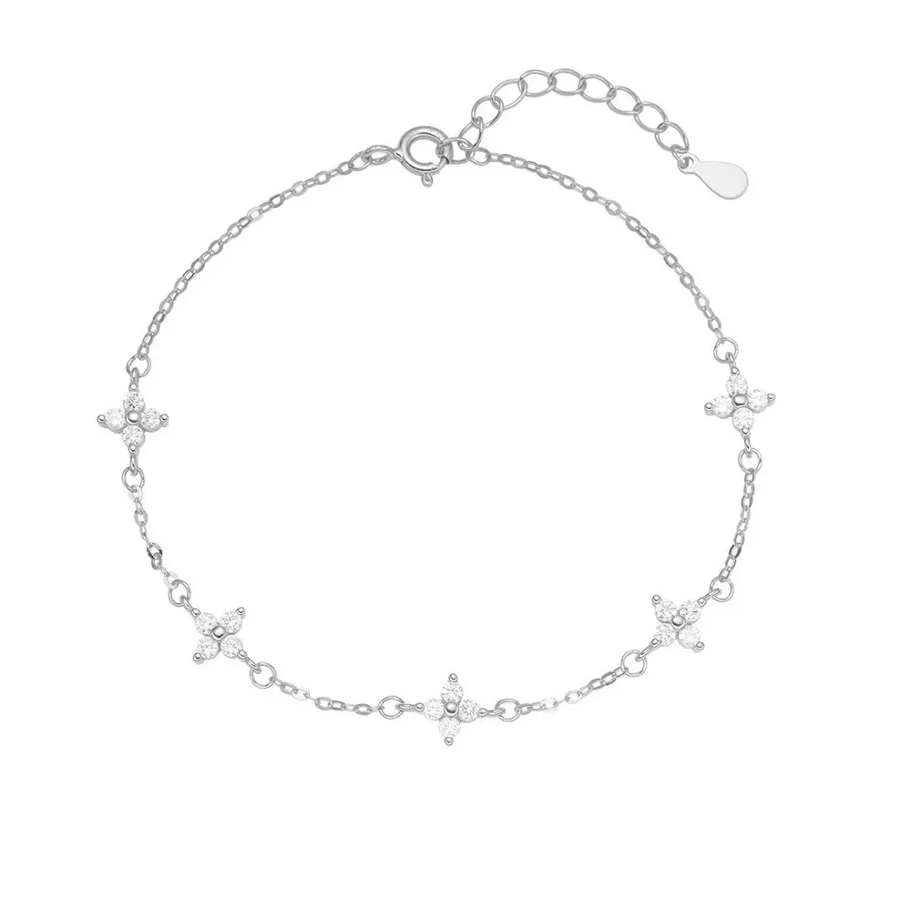 Four-Leaf Clover Charm Bracelet, image 5