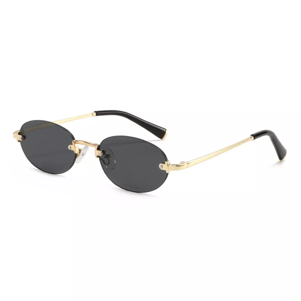 Vintage Oval Rimless Sunglasses, image 2