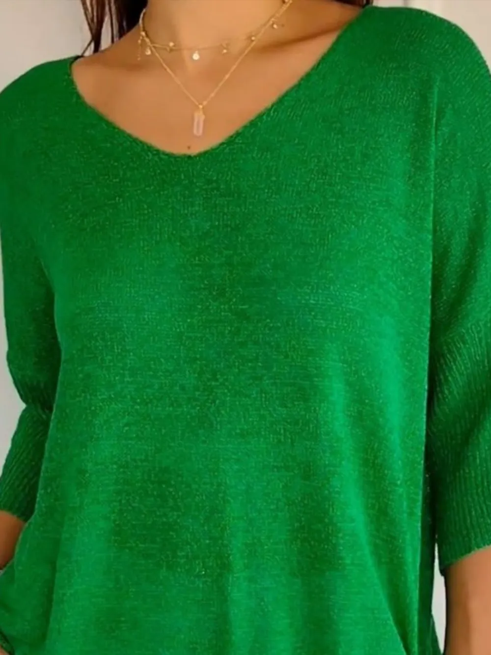 Full Size Relaxed Fit Ribbed Hem Sweater Plus Size, image 13