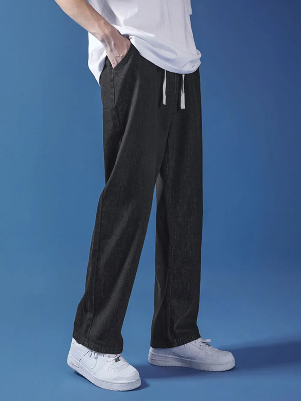 Men's Full Size Drawstring Relaxed Fit Jeans Plus Size, image 6