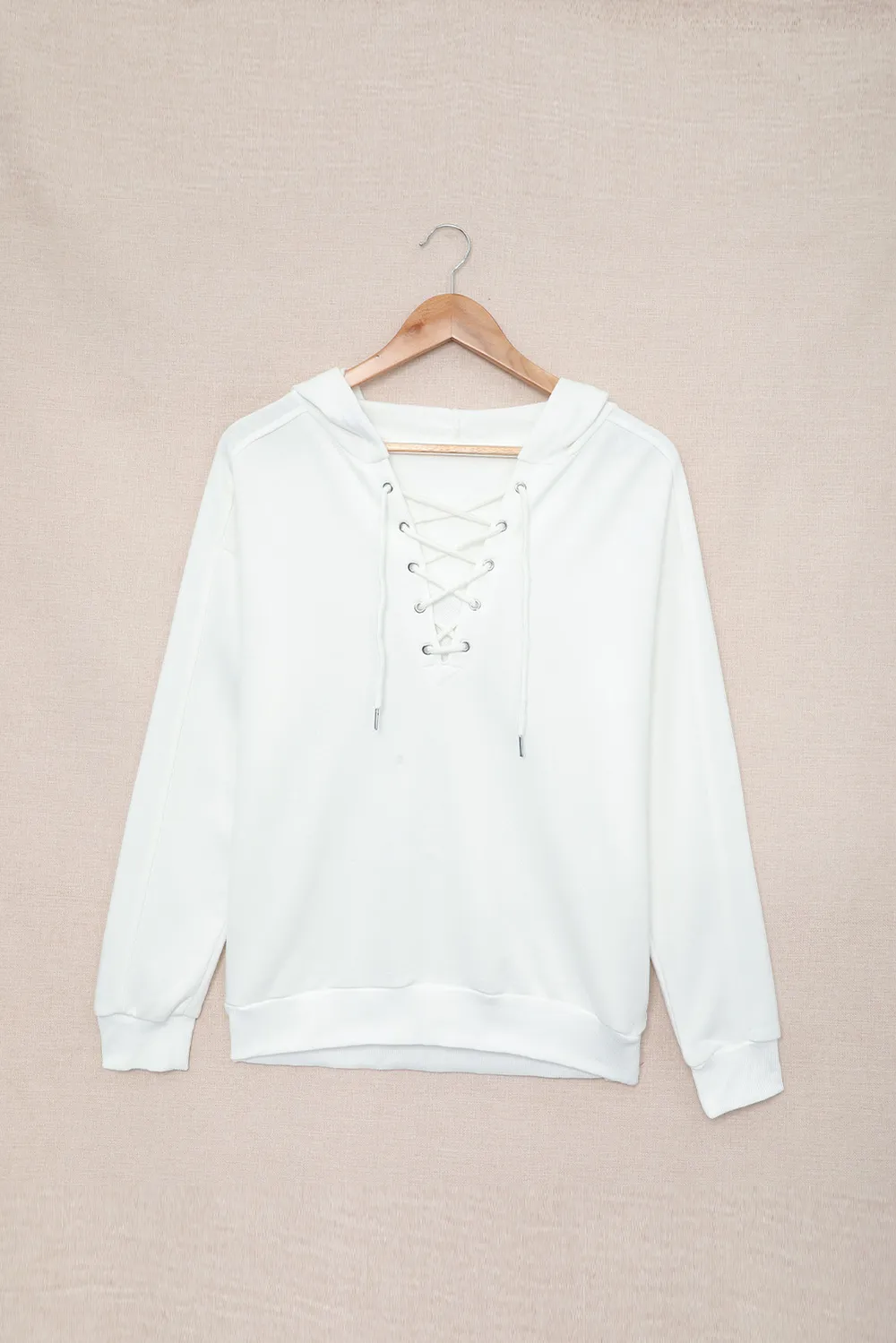 Lace Up Long Sleeve Hoodie, image 25