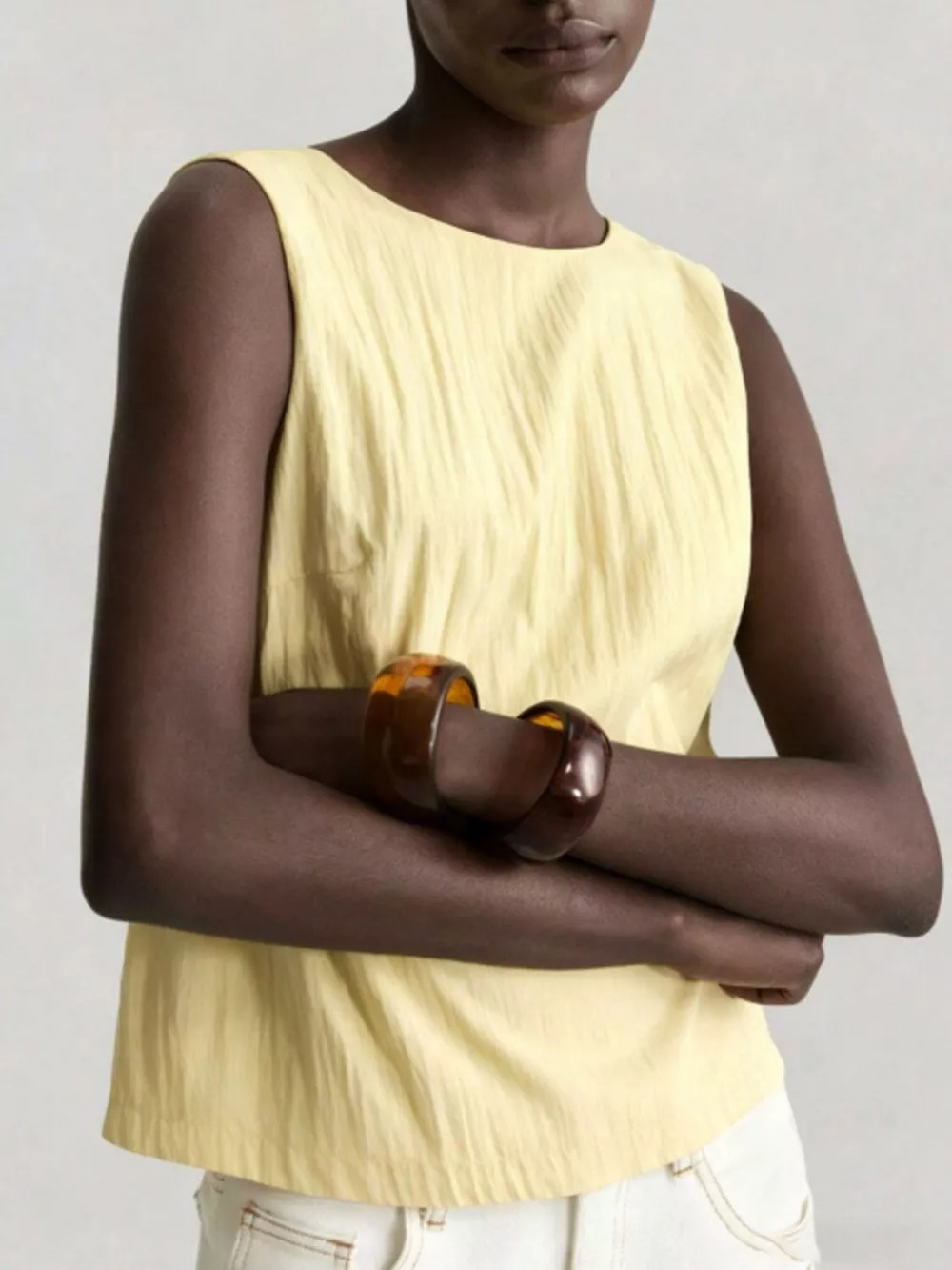 Textured Round Neck Tank, image 2
