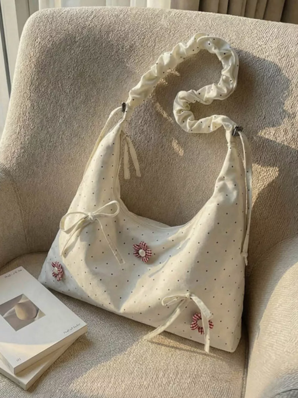 Floral Embellished Shoulder Bag, image 6