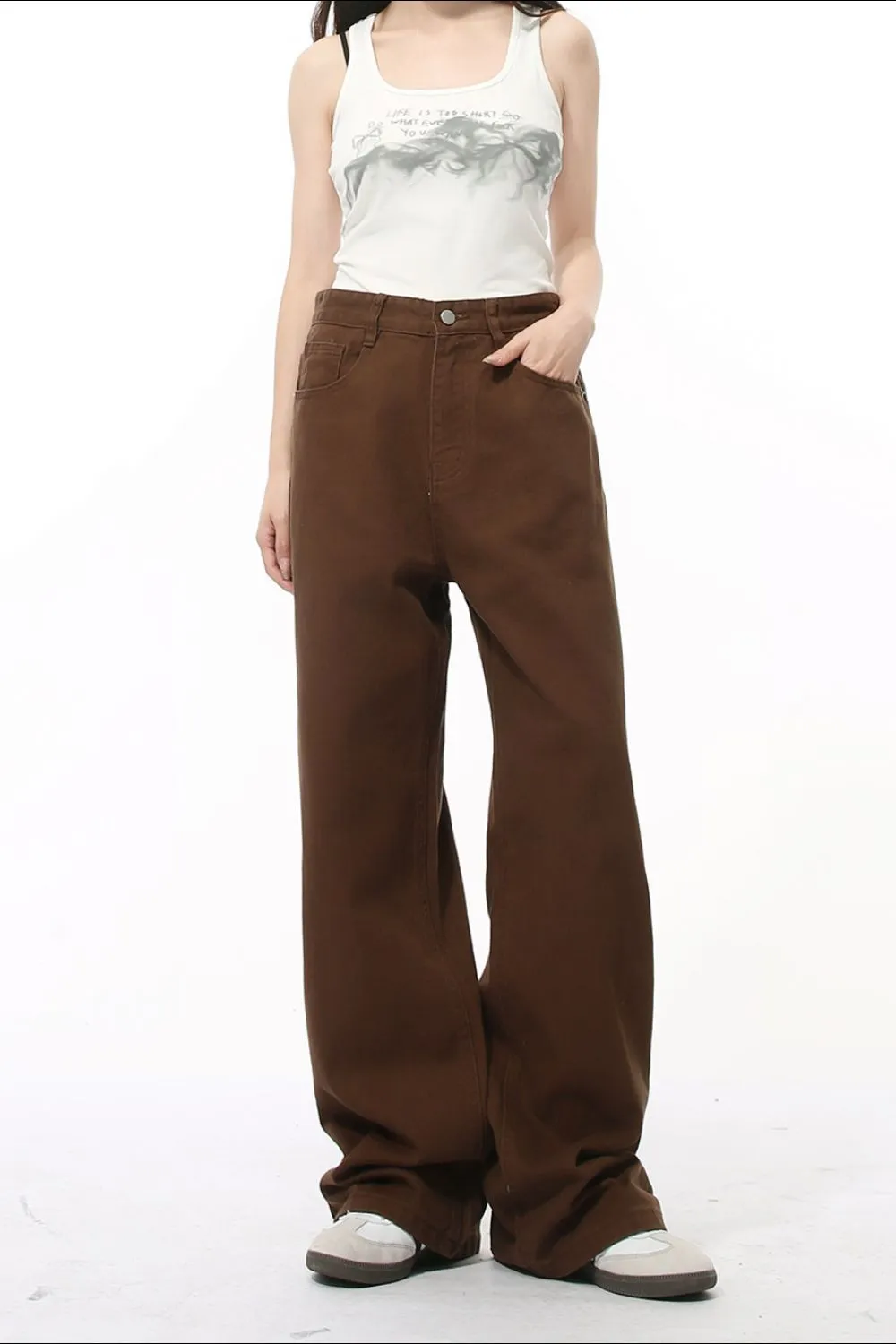 Pocketed Wide Leg Men's Jeans, image 5