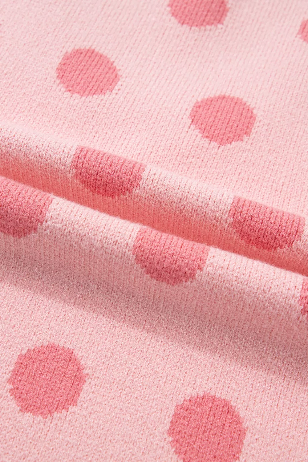 Polka Dot Puff Short Sleeve Sweater Top, image 12