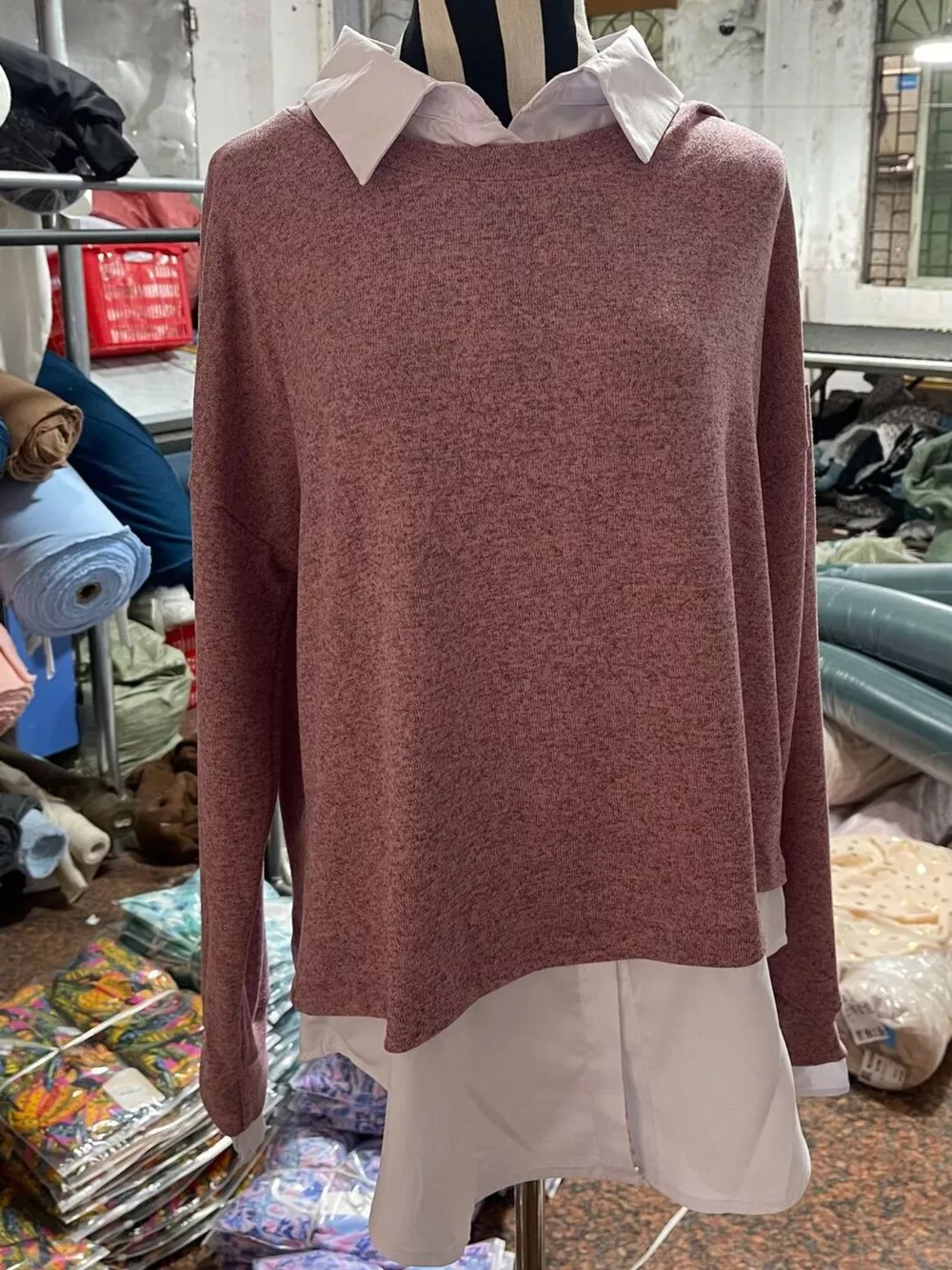 Full Size Round Neck Long Sleeve Sweater Plus Size, image 11