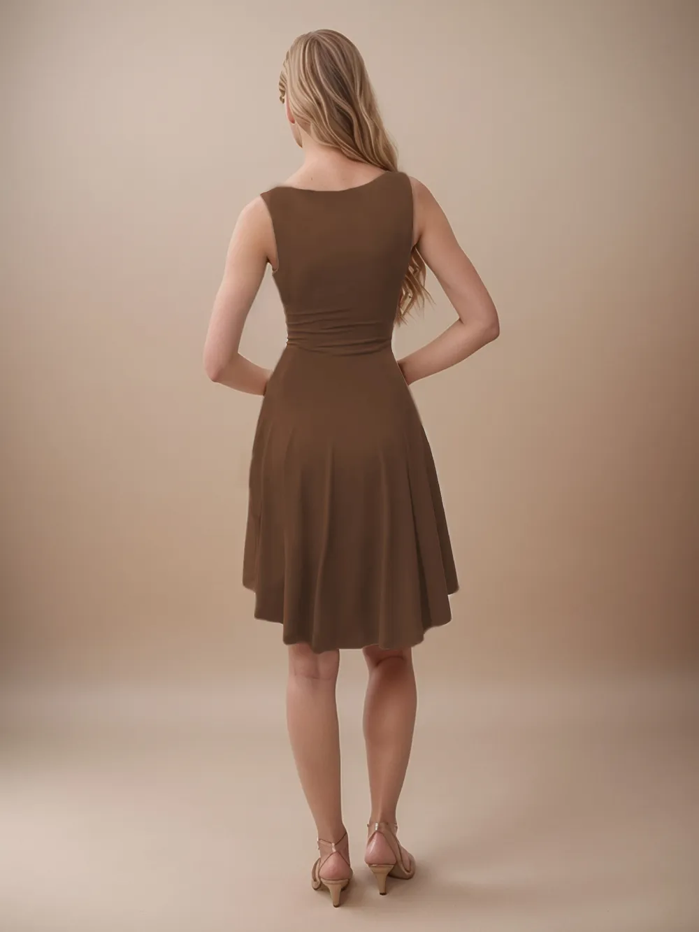 High-Low Round Neck Sleeveless Mini Dress, image 18