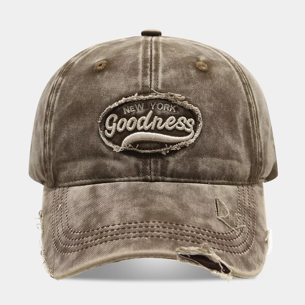 Distressed Washed Cotton Baseball Cap