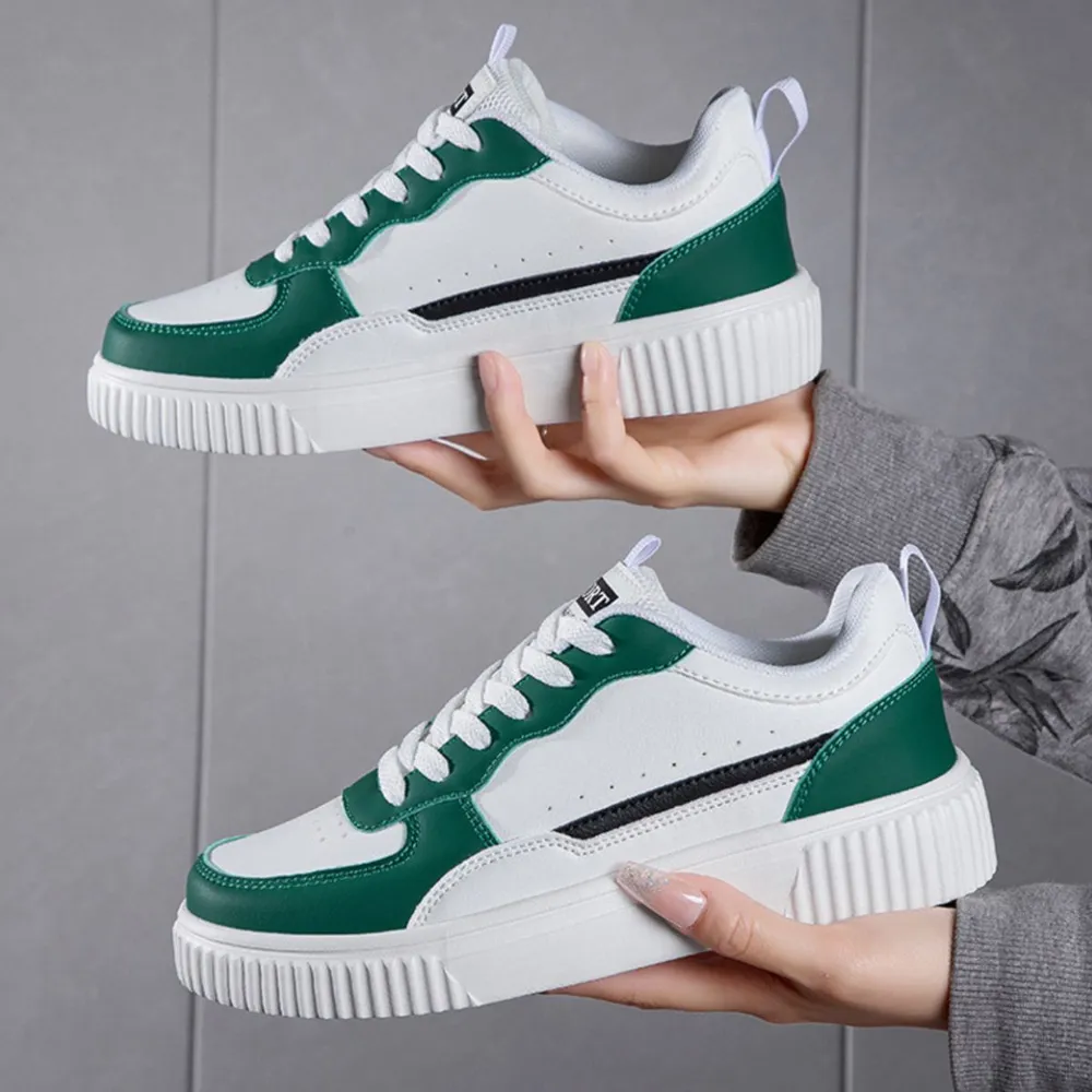 Lace Up Contrast Platform Sneakers, image 2