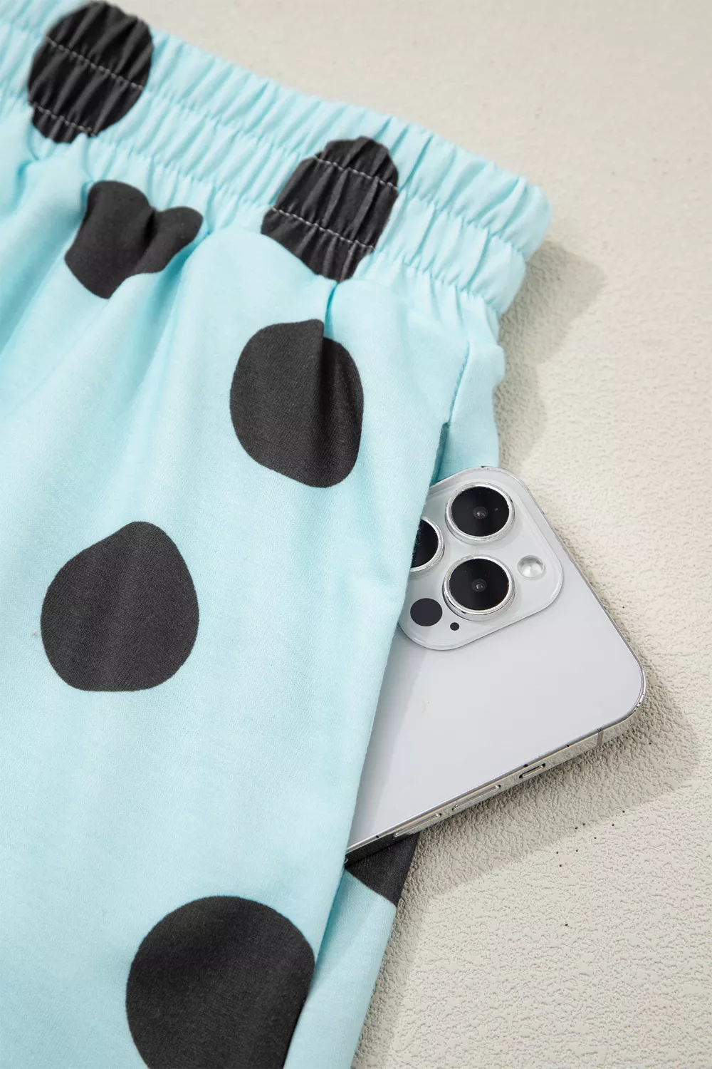 Polka Dot Short Sleeve Top Casual Skort 2pcs Outfit, image 11