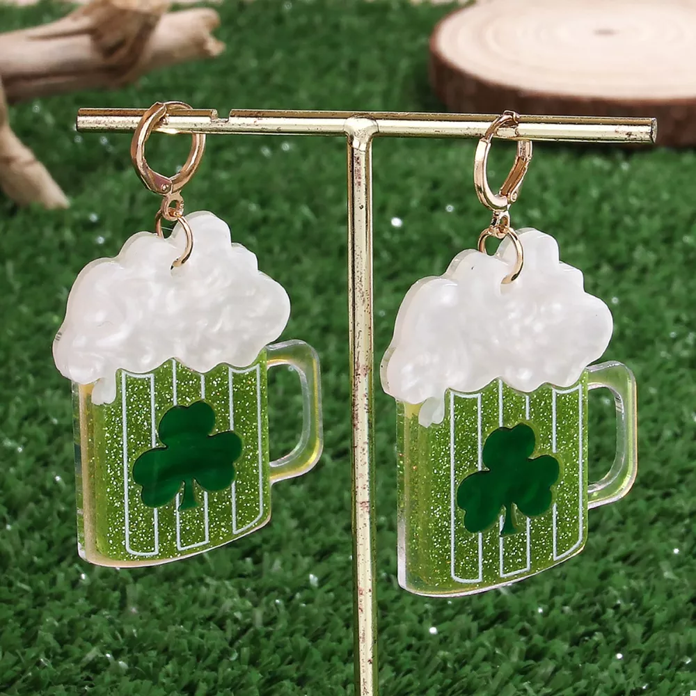 Lucky Clover Dangle Earrings, image 7