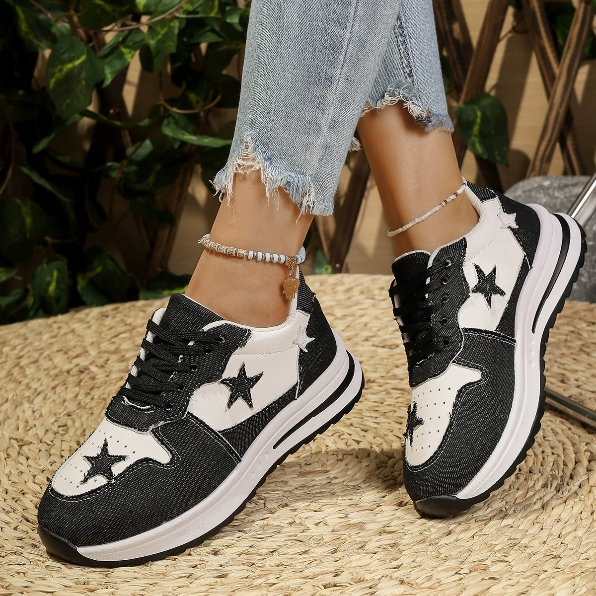 Star Lace Up Sneakers, image 3