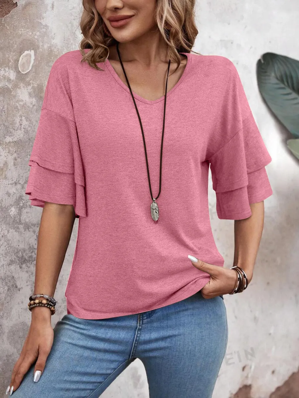 V-Neck Half Sleeve Blouse, image 21