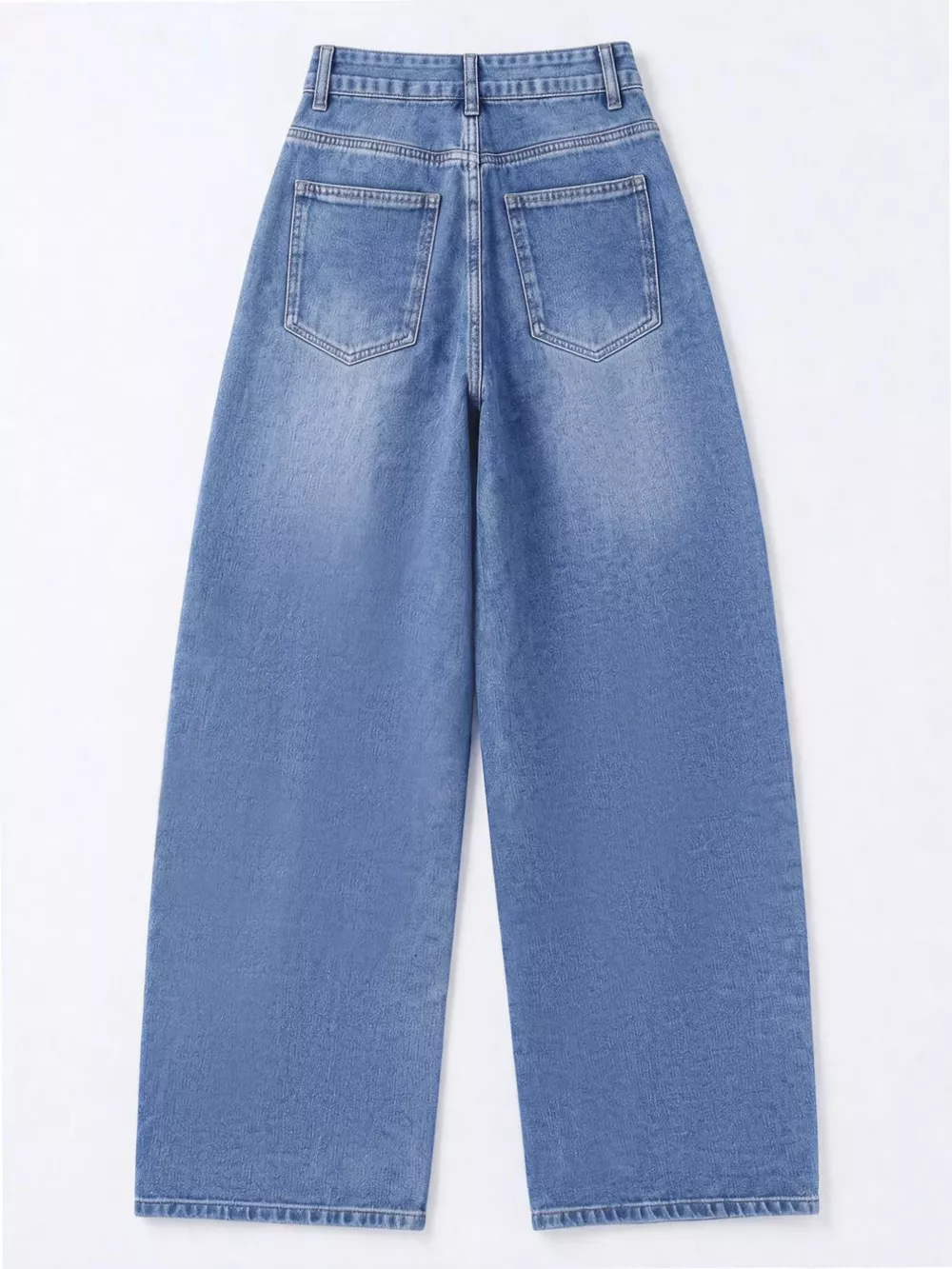 Decorative Button Wide Leg Jeans, image 27