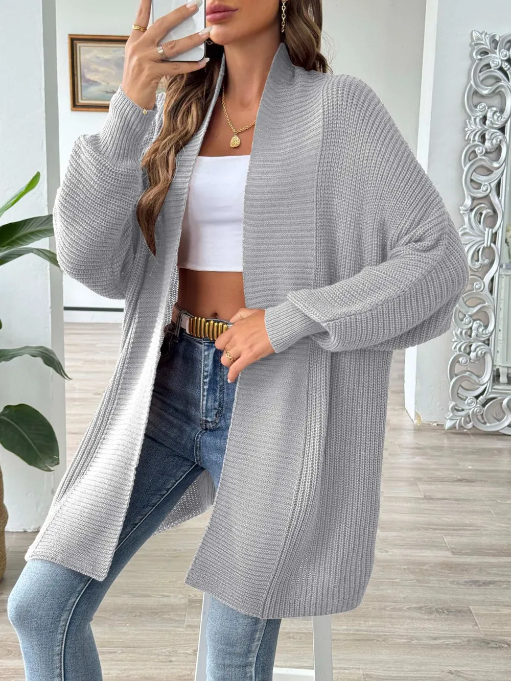 Open Front Long Sleeve Cardigan, image 9