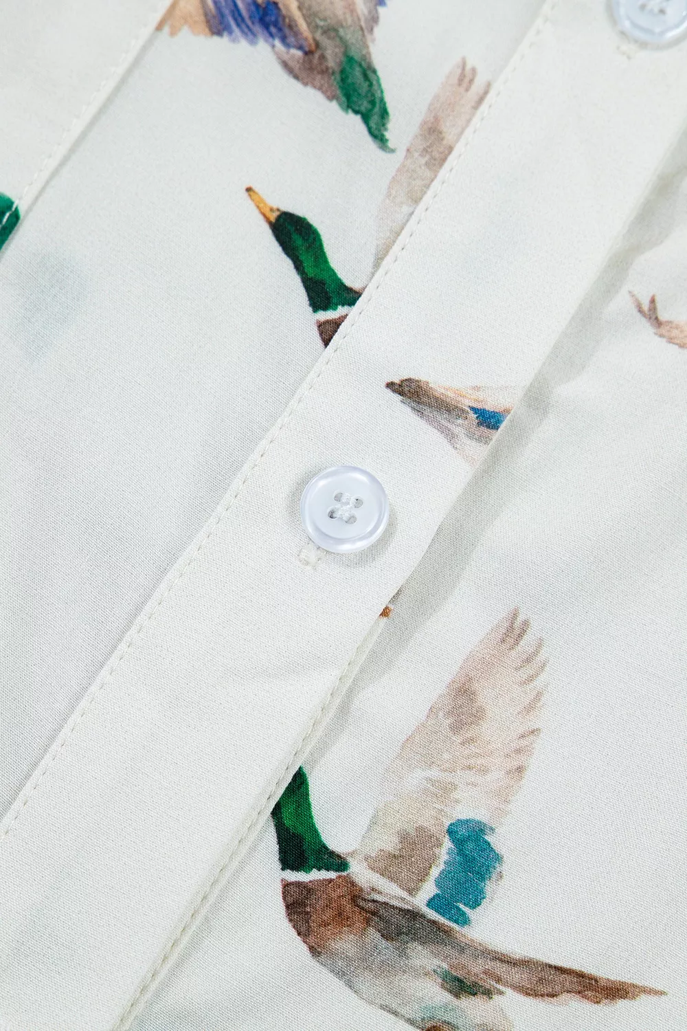 Mallard Printed Button Flap Pocket Short Sleeve Shirt, image 12