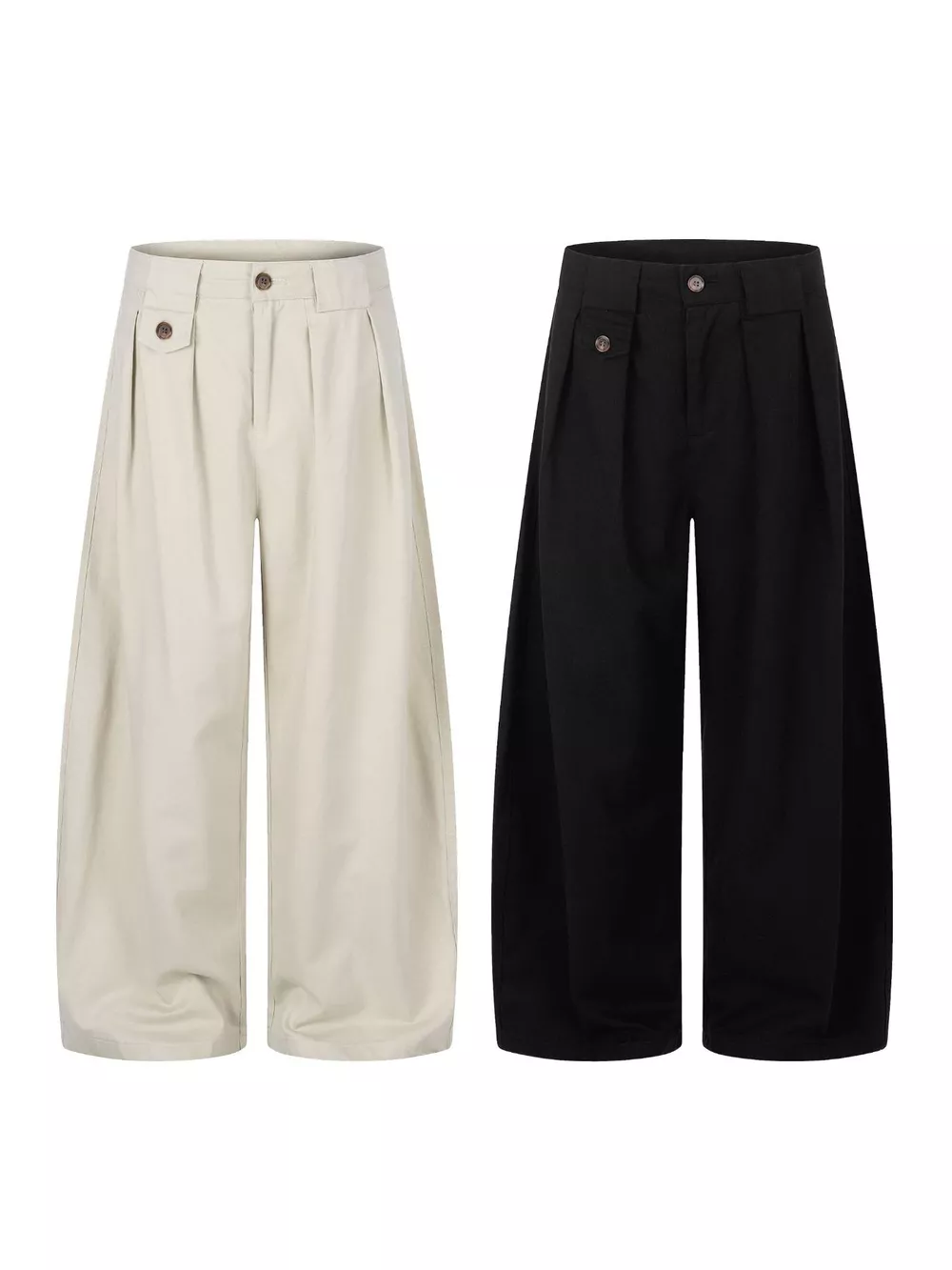 Men's Wide-Leg Pleated Casual Pants, image 6