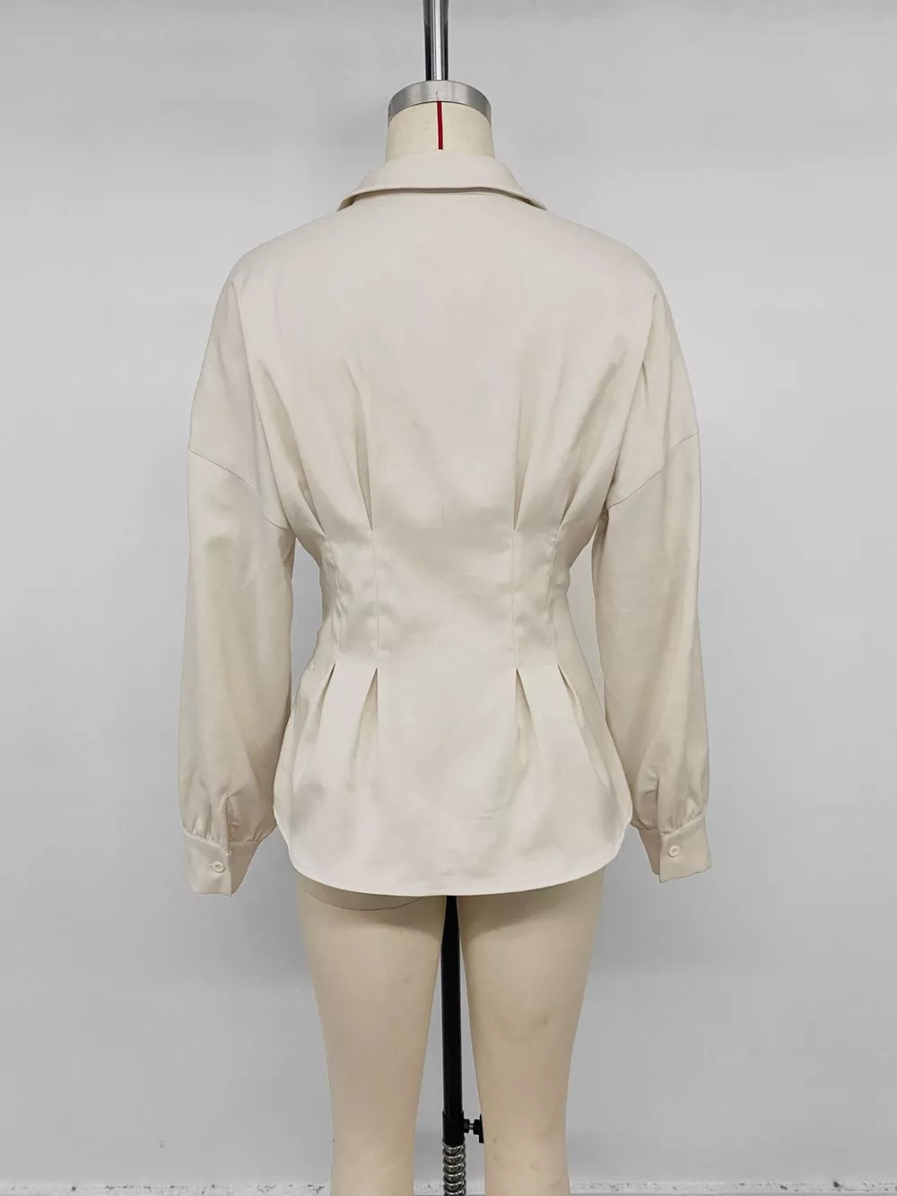 Ruched Button-Up Peplum Shirt, image 13