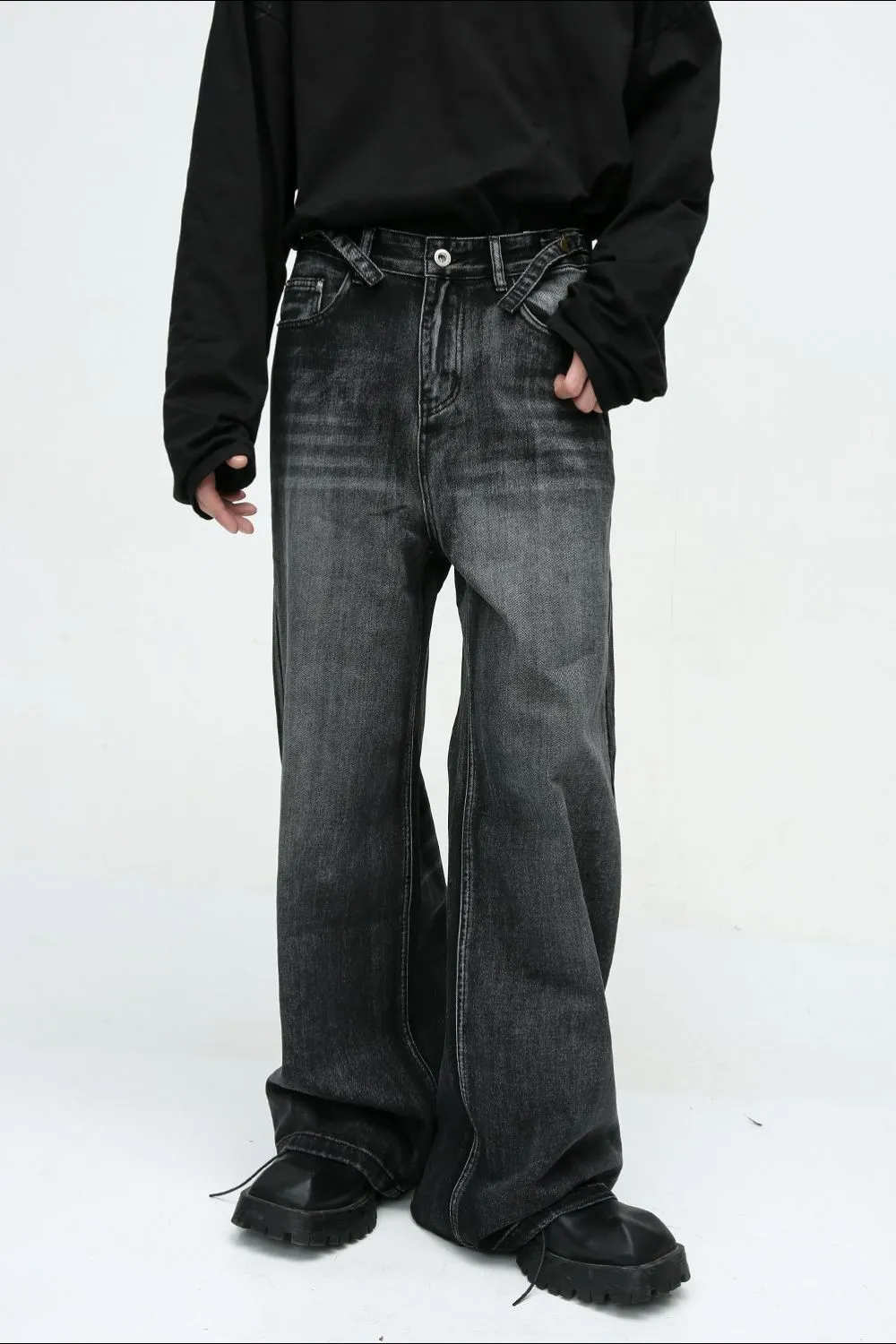 Wide Leg Jeans with Pockets, image 5