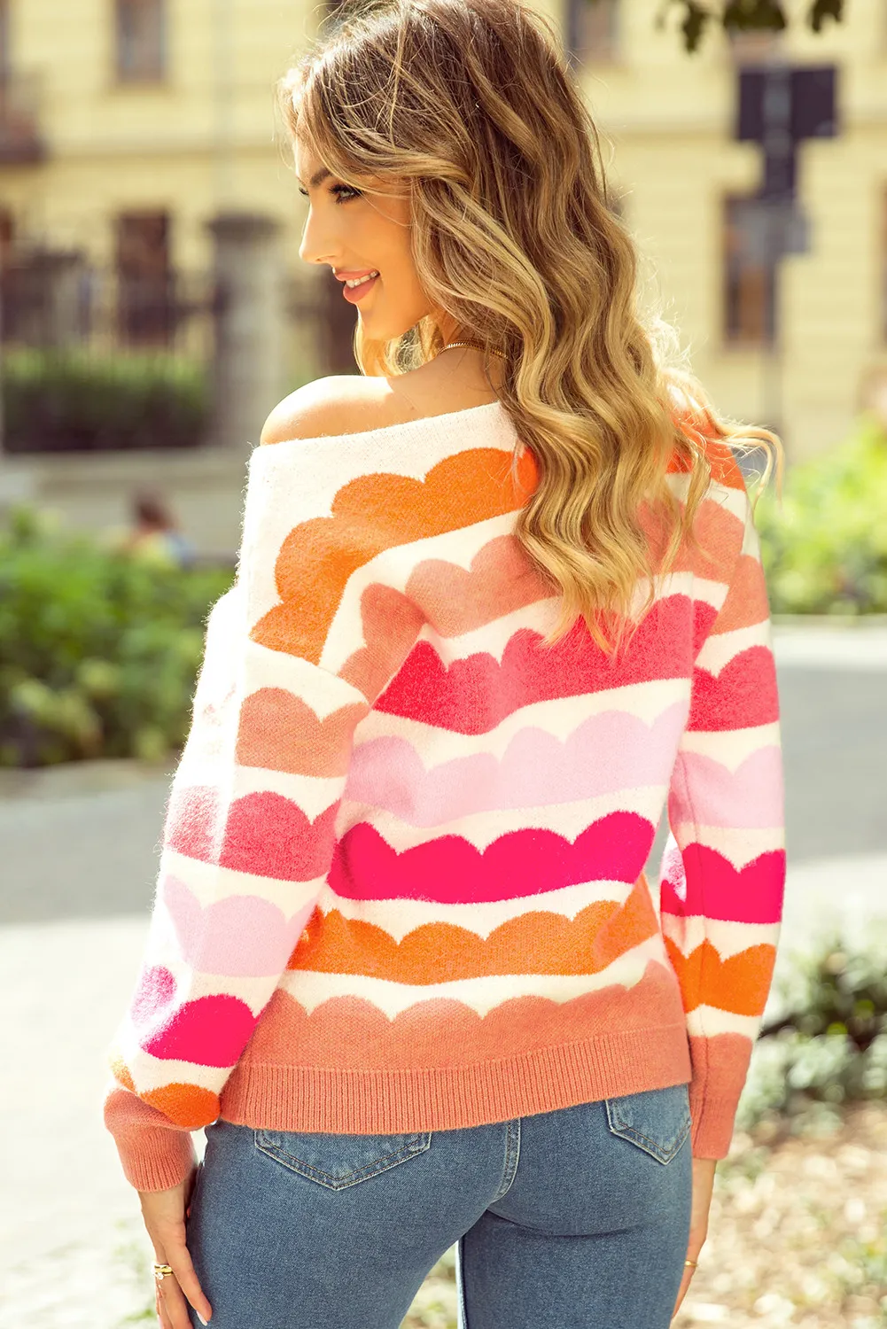 Boat Neck Long Sleeve Sweater, image 11