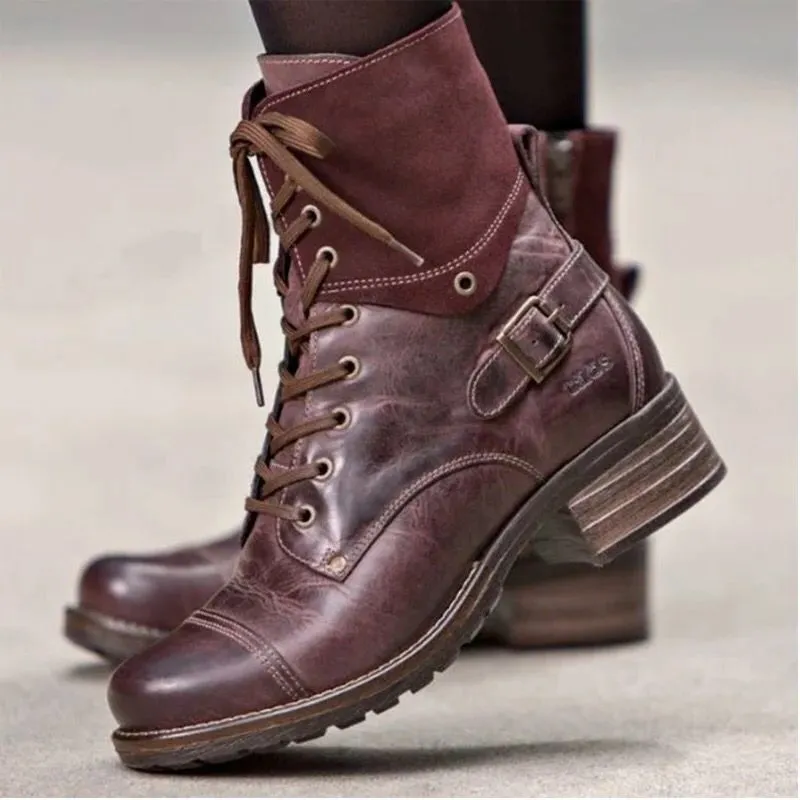 Lace-Up Block Heel Boots, image 5