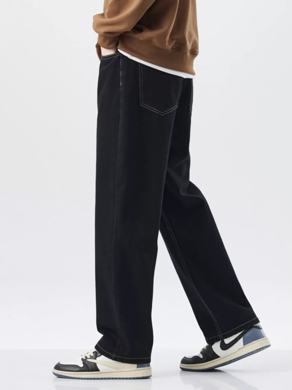 Men's Plus Size Wide Leg Jeans, image 6
