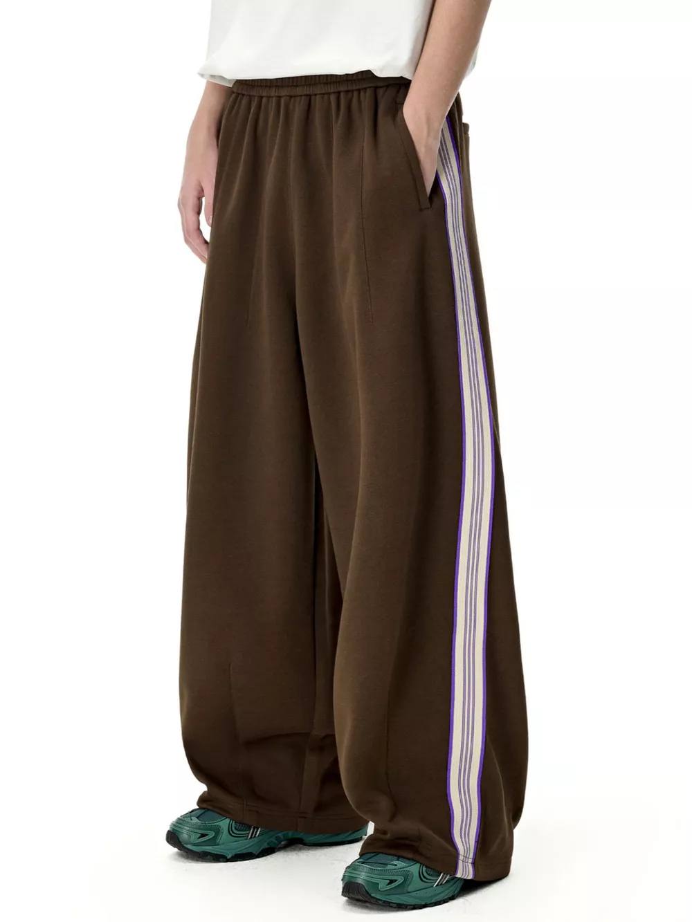 Men's Side Striped Wide Leg Pants, image 2