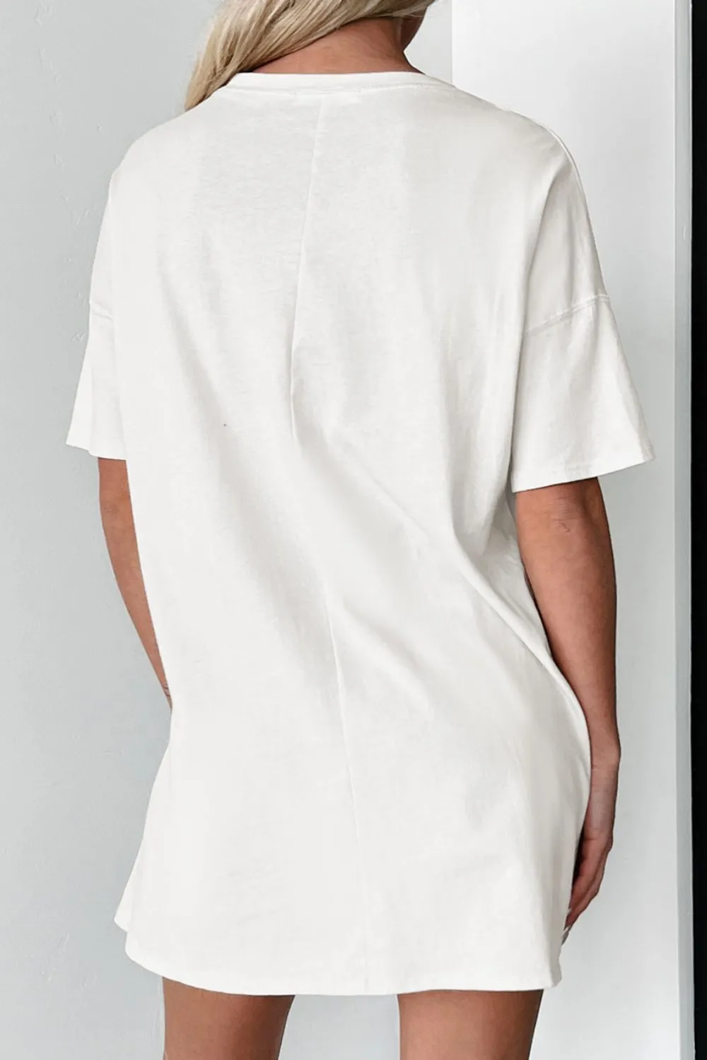 Graphic Round Neck Short Sleeve Oversize T-Shirt, image 2