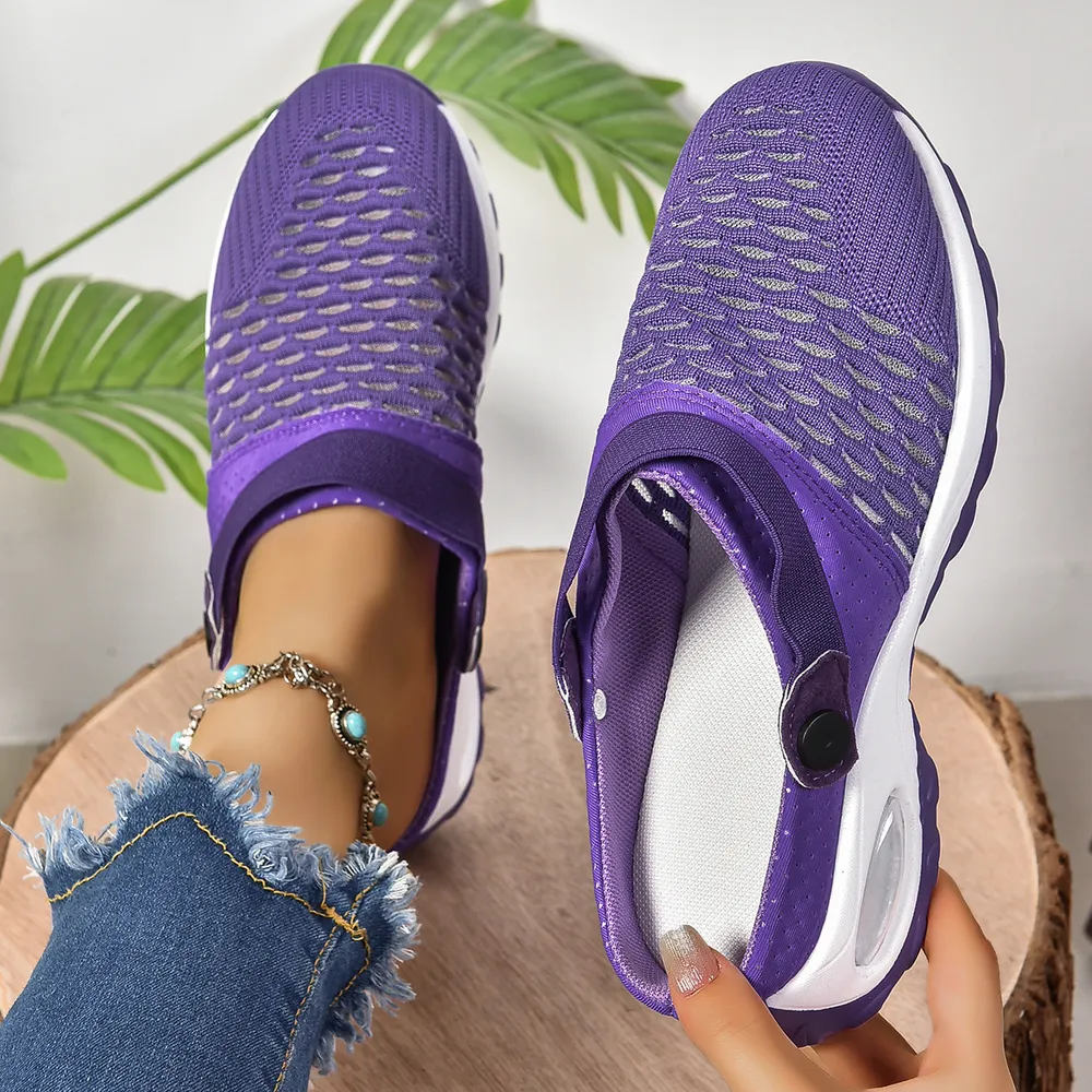 Breathable Mesh Round Toe Sneakers, image 5