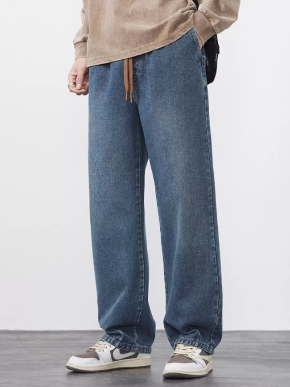 Men's Plus Size Wide Leg Jeans, image 8