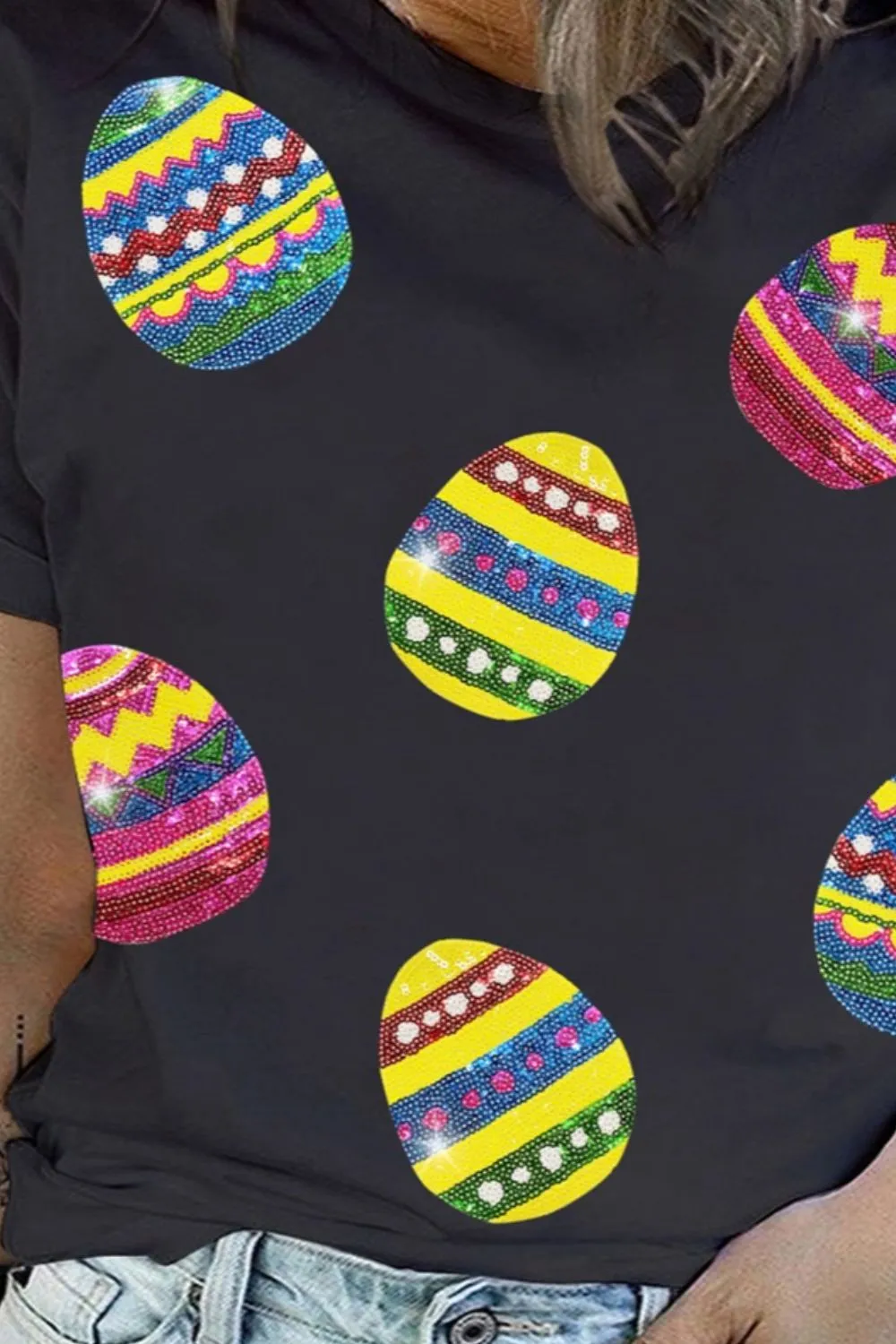 Plus Size Easter Round Neck Short Sleeve T-Shirt, image 5