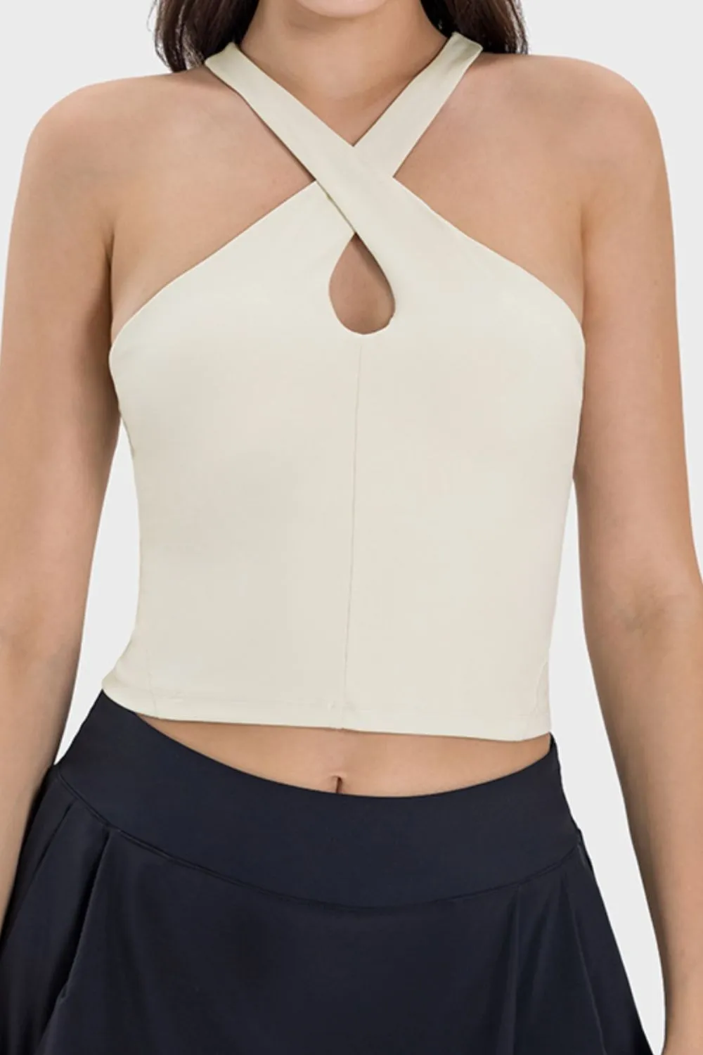 Crisscross Grecian Neck Active Cami, image 11