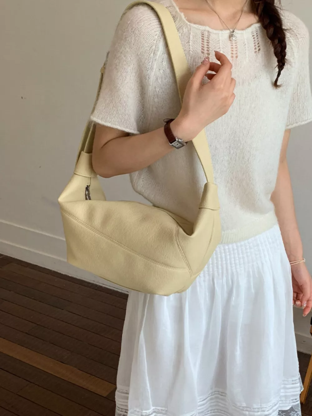 Adjustable Strap Crescent Crossbody Bag, image 7