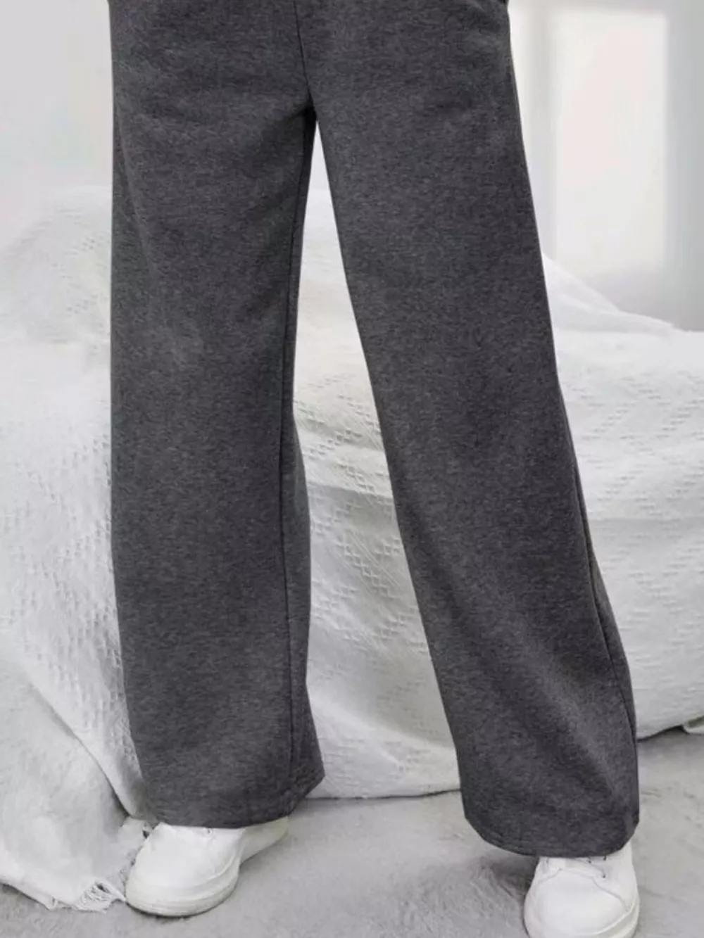 Relaxed Fit Drawstring Waist Solid Pants, image 9