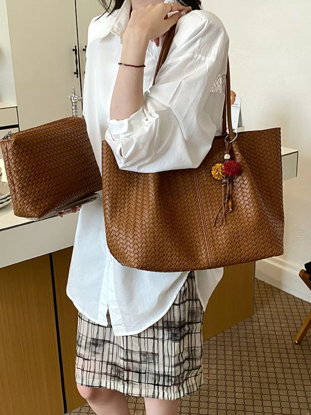 PU Leather Tote Bag, image 5