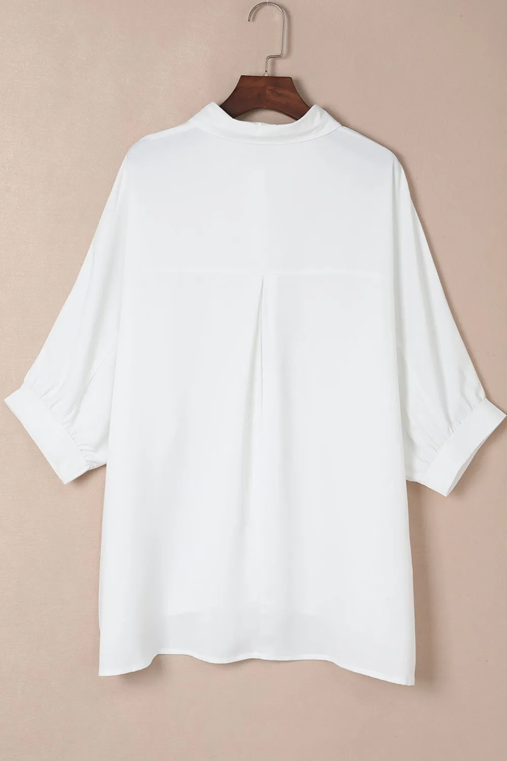 Collared Neck Three-Quarter Sleeve Shirt, image 13