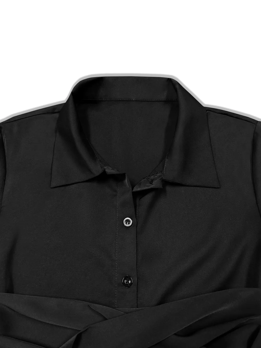 Button Down Belted Midi Shirt Dress, image 6