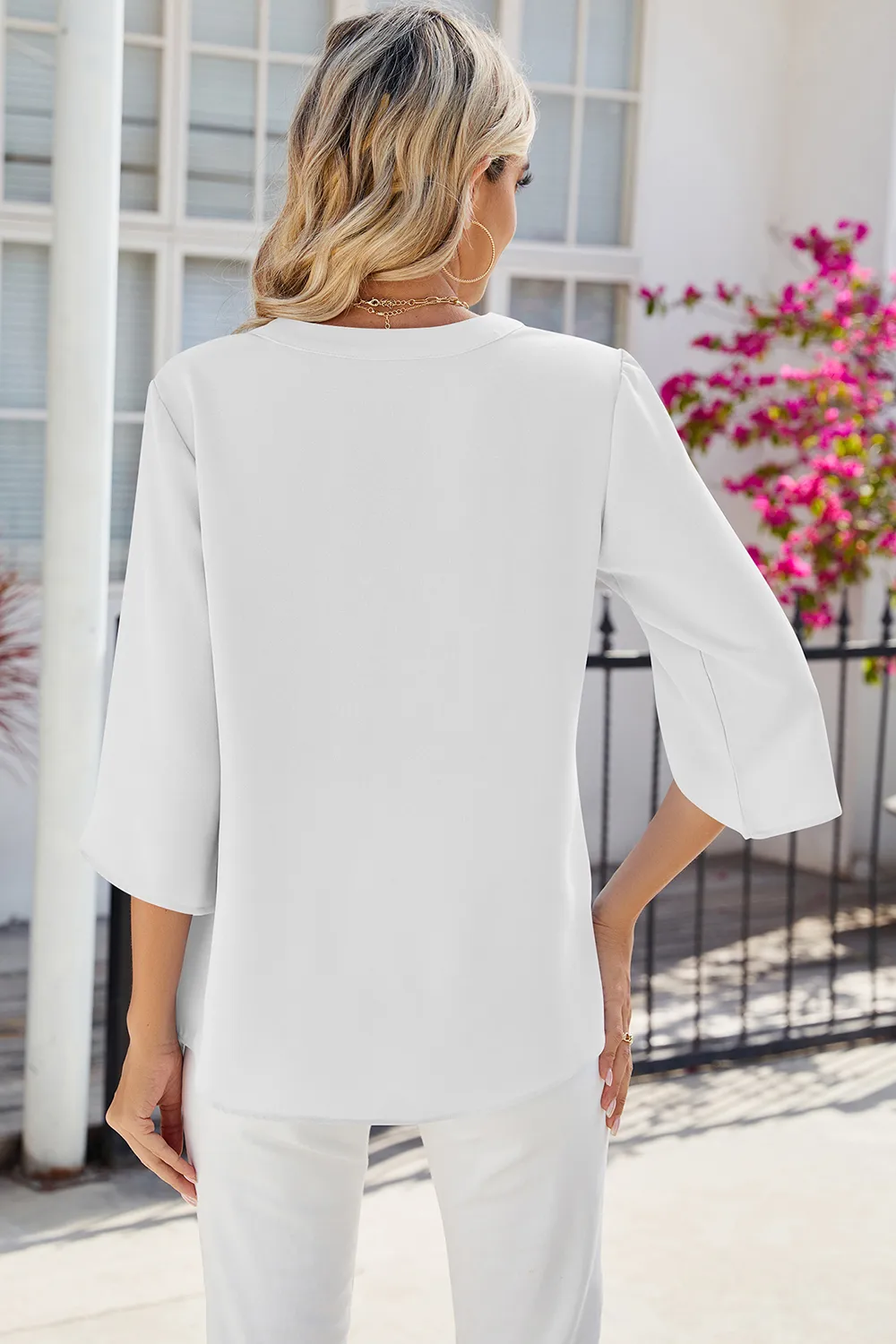 Notched Half Button T-Shirt, image 12