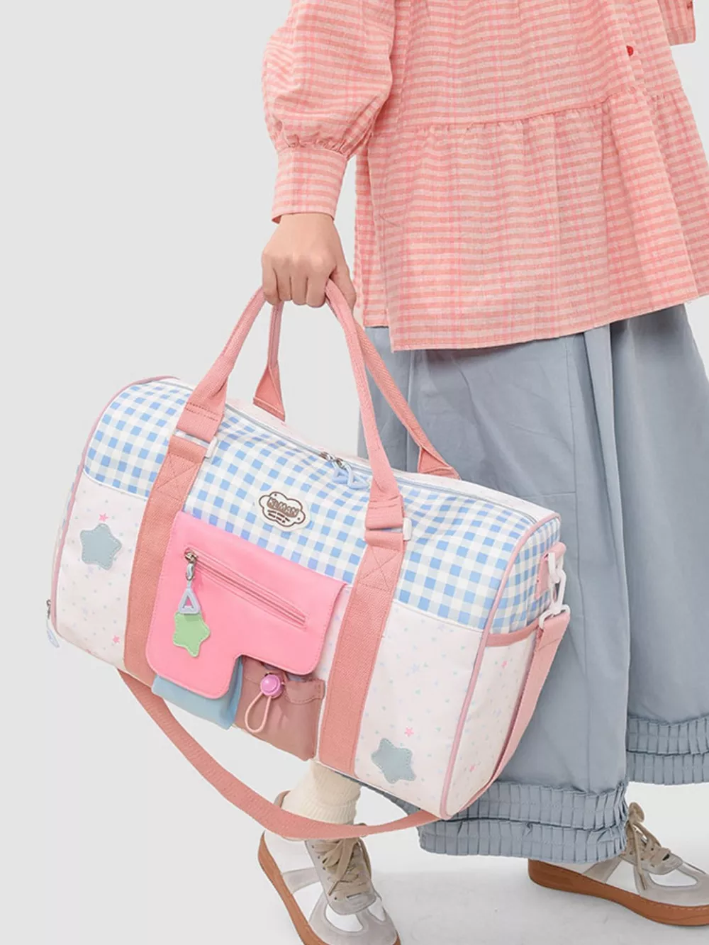 Color Block Large Capacity Travel Bag, image 3