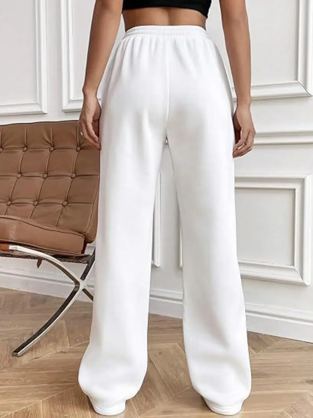 Drawstring Wide Leg Pants with Pockets, image 17