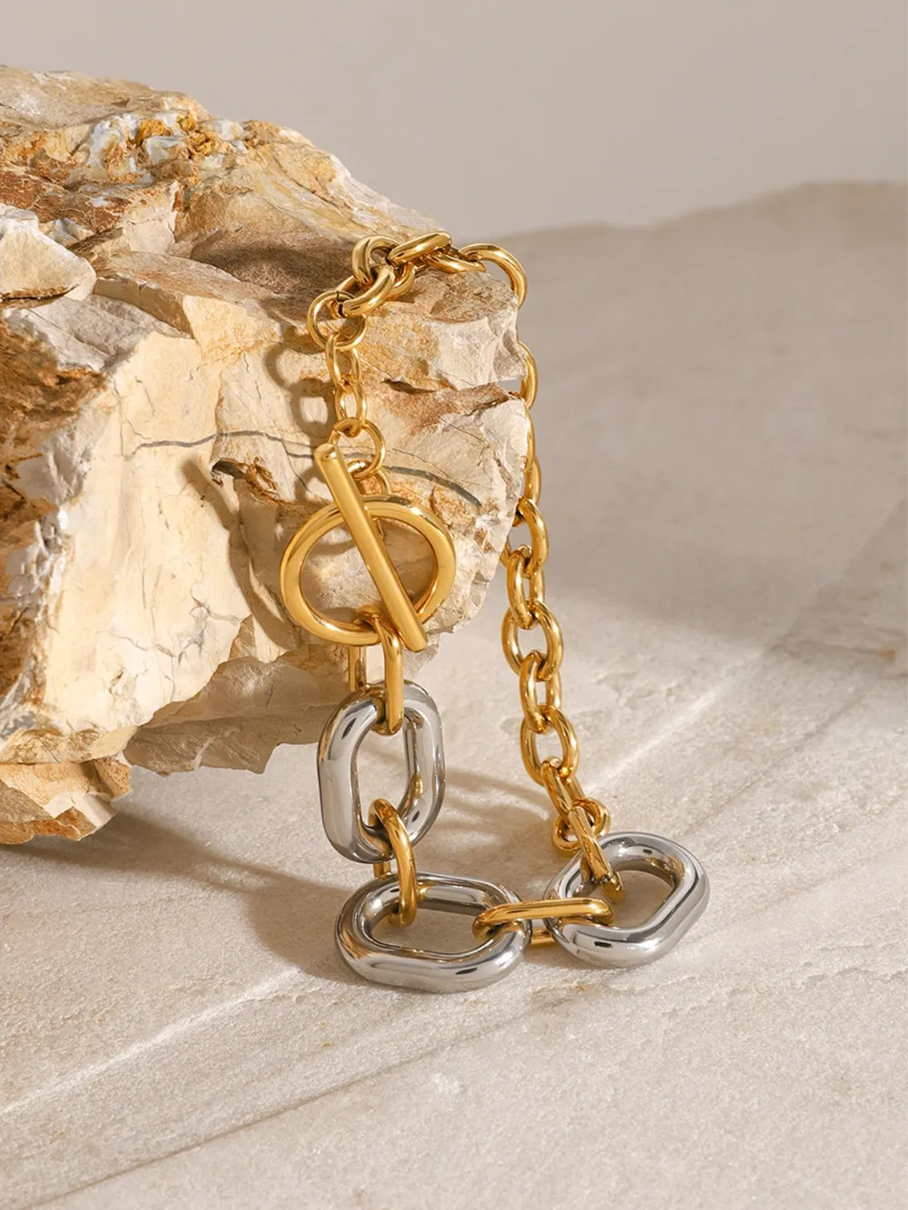 18K Gold-Plated Stainless Steel Chain Bracelet, image 6